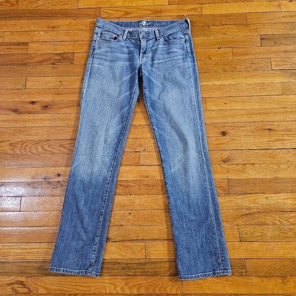7 For All Mankind Jeans Men's 30x33 Blue Denim Straight Leg - Picture 1 of 9